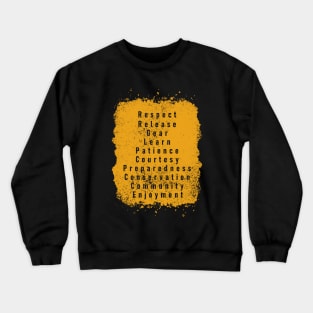 Fly fisher decalogue worn Crewneck Sweatshirt